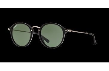 Image of Ray-Ban RB2447 Sunglasses 901/58-49 - Black Frame, Green Polarized Lenses