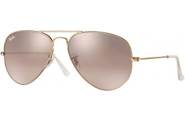 Image of Ray-Ban RB 3025 Sunglasses Styles - Arista Frame / Crystal Pink Silver Mirror 62 mm Diameter Lenses, 001-3E-6214
