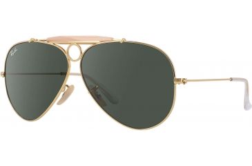Image of Ray-Ban RB 3138 Sunglasses Styles - Arista Frame / Crystal Green 58 mm Diameter Lenses, 001-5809
