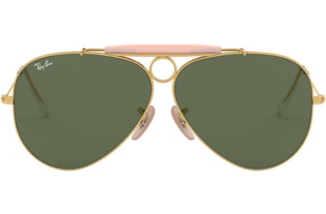 Image of Ray-Ban RB3138 Shooter Sunglasses, Arista Frame, Crystal Green 62 mm Lenses, 001-6209