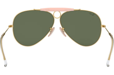 Image of Ray-Ban RB3138 Shooter Sunglasses, Arista Frame, Crystal Green 62 mm Lenses, 001-6209