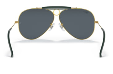 Image of Ray-Ban RB3138 Shooter Sunglasses, Legend Gold Frame, Blue Lens, 58, RB3138-9241R5-58