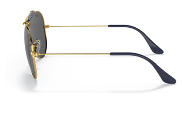Image of Ray-Ban RB3138 Shooter Sunglasses, Legend Gold Frame, Dark Grey Lens, 58, RB3138-9240B1-58