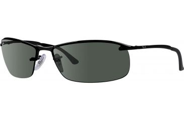 Image of Ray-Ban RB 3183 Sunglasses Styles - Matte Black Frame / Green Lenses, 006-71-6315