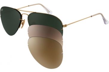 Image of Ray-Ban RB3460 Sunglasses 001/71-5613 - Arista Green