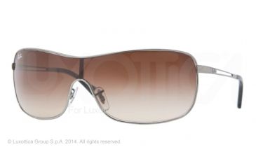 Image of Ray-Ban RB3466 Sunglasses 004/13-35 - Gunmetal Frame, Brown Gradient Lenses