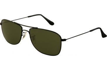 Image of Ray-Ban RB3477 Sunglasses 002-5916 - Black Frame, Crystal Green Lenses