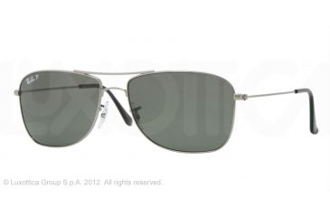 Image of Ray-Ban RB3477 Sunglasses 004/58-5916 - Gunmetal Frame, Crystal Green Lenses