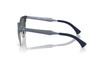 Image of Ray-Ban RB3507 Clubmaster Aluminum Sunglasses, Brushed Blue On Silver Frame, Grey Gradient Lens, 51, RB3507-924871-51