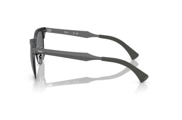 Image of Ray-Ban RB3507 Clubmaster Aluminum Sunglasses, Brushed Grafite On Black Frame, Dark Grey Lens, 51, RB3507-9247B1-51