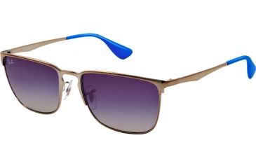 Image of Ray-Ban RB3508 Sunglasses 004/4L-56 - Gunmetal Frame, Gradient Blue Lenses