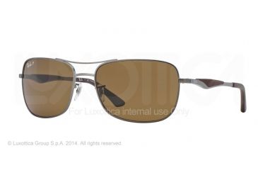 Image of Ray-Ban RB3515 Progressive Prescription Sunglasses RB3515-029-83-58 - Lens Diameter 58 mm, Frame Color Matte Gunmetal