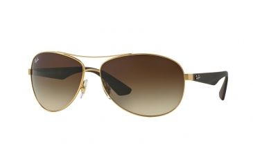 Image of Ray-Ban RB3526 Progressive Prescription Sunglasses RB3526-112-13-63 - Lens Diameter 63 mm, Frame Color Matte Gold