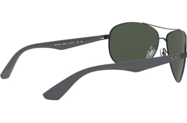 Image of Ray-Ban RB3527 Sunglasses 006/71-61 - Matte Black Frame, Grey Green Lenses