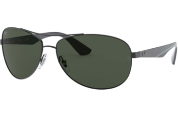 Image of Ray-Ban RB3527 Sunglasses 006/71-61 - Matte Black Frame, Grey Green Lenses
