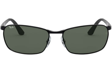 Image of Ray-Ban RB3534 Sunglasses 002-59 - Black Frame, Green Lenses