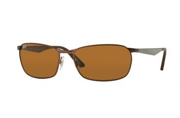 Image of Ray-Ban RB3534 Sunglasses 012-59 - Matte Brown Frame, Brown Lenses