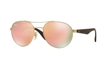 Image of Ray-Ban RB3536 Progressive Prescription Sunglasses RB3536-112-2Y-55 - Lens Diameter 55 mm, Frame Color Matte Gold