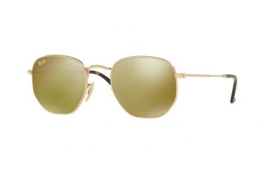 Image of Ray-Ban RB3548NF Sunglasses 001/93-54 - Gold Frame, Gold Flash Lenses