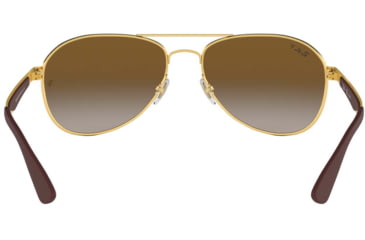 Image of Ray-Ban RB3549 Sunglasses 001/T5-58 - Gold Frame, Clear Gradient Green Lenses