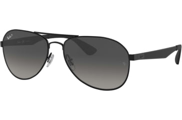 Image of Ray-Ban RB3549 Sunglasses 002/T3-58 - Black Frame, Grey Gradient Dark Grey Polar Lenses