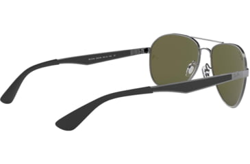 Image of Ray-Ban RB3549 Sunglasses 004/9A-61 - Gunmetal Frame, Polar Green Lenses