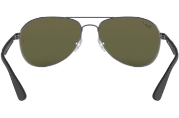 Image of Ray-Ban RB3549 Sunglasses 004/9A-61 - Gunmetal Frame, Polar Green Lenses