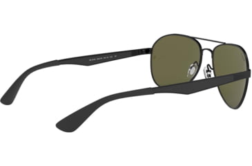 Image of Ray-Ban RB3549 Sunglasses 006/9A-61 - Matte Black Frame, Polar Green Lenses