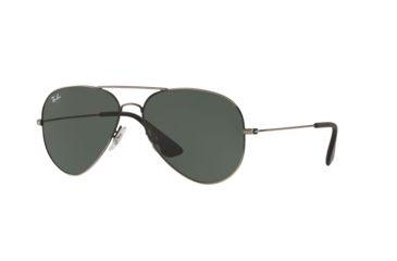 Image of Ray-Ban RB3558 Single Vision Prescription Sunglasses, 58mm, Matte Black Antique, RB3558-913971-58-SV