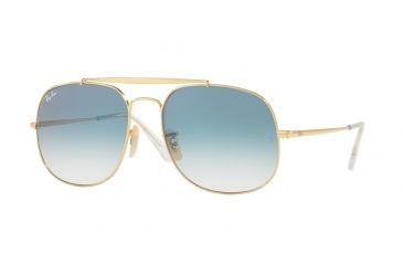 Image of Ray-Ban THE GENERAL RB3561 Bifocal Prescription Sunglasses RB3561-001-3F-57 - Lens Diameter 57 mm, Frame Color Gold