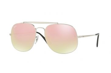Image of Ray-Ban THE GENERAL RB3561 Bifocal Prescription Sunglasses RB3561-003-7O-57 - Lens Diameter 57 mm, Frame Color Silver