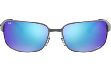 Image of Ray-Ban RB3566CH Sunglasses 004/A1-65 - Gunmetal Frame, Green Mir Blue Polar Avi Lenses