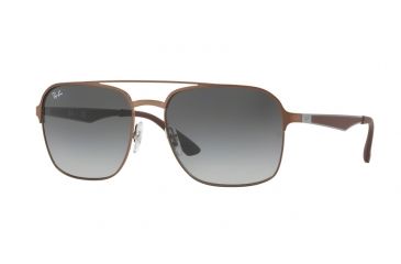 Image of Ray-Ban RB3570 Single Vision Prescription Sunglasses RB3570-121-11-58 - Lens Diameter 58 mm, Frame Color Brown