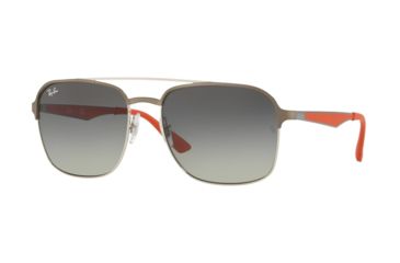 Image of Ray-Ban RB3570 Single Vision Prescription Sunglasses, 58mm, Silver-Gunmetal, RB3570-911111-58-SV