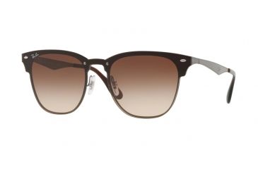 Image of Ray-Ban RB3576N Sunglasses 041/13-47 - Gunmetal Striped Frame, Brown Gradient Lenses