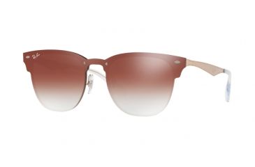 Image of Ray-Ban RB3576N Sunglasses 9039V0-41 - Brushed Copper Frame, Clear Gradient Red Mirror Red Lenses