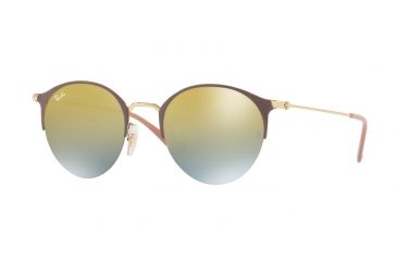Image of Ray-Ban RB3578 Sunglasses 9011A7-50 - Gold Top Turtle Dove Frame, Green Mirror Silver Gradient G Lenses