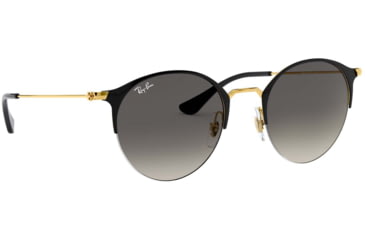 Image of Ray-Ban RB3578 Sunglasses 187/11-50 - Gold/top Shiny Black Frame, Light Grey Gradient Dark Grey Lenses