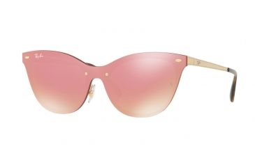 Image of Ray-Ban BLAZE CAT EYE RB3580N Bifocal Prescription Sunglasses RB3580N-043-E4-43 - Lens Diameter 43 mm, Frame Color Brusched Gold