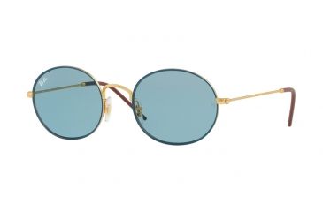 Image of Ray-Ban RB3594 Progressive Prescription Sunglasses, 53mm, Blue/Gold, RB3594-9113F7-53-PRO