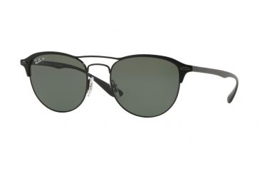 Image of Ray-Ban RB3596 Sunglasses 186/9A-54 - Black On Top Matte Black Frame, Grey Gradient Dark Grey Polar Lenses