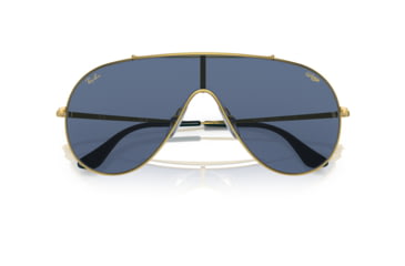 Image of Ray-Ban RB3597 Wings Sunglasses - Mens, Legend Gold Frame, Dark Blue Lens, 33, RB3597-924580-33