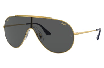 Image of Ray-Ban RB3597 Wings Sunglasses - Men's, Legend Gold Frame, Dark Grey Lens, 33, RB3597-924687-33