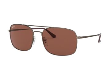 Image of Ray-Ban RB3611 Progressive Prescription Sunglasses, 60mm, Brown, RB3611-012-AF-60-PRO