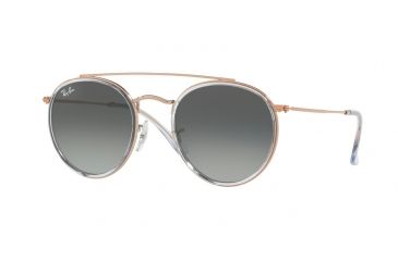 Image of Ray-Ban RB3647N Sunglasses 906771-51 - Light Blue Frame, Grey Gradient Dark Grey Lenses