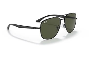 Image of Ray-Ban RB3683 Sunglasses, Green Lenses, Black, 56, RB3683-002-31-56