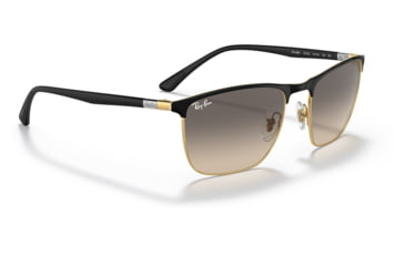Image of Ray-Ban RB3686 Sunglasses, Black On Arista Frame, Clear Gradient Grey Lens, 57, RB3686-187-32-57