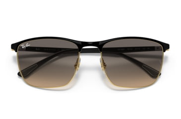Image of Ray-Ban RB3686 Sunglasses, Black On Arista Frame, Clear Gradient Grey Lens, 57, RB3686-187-32-57