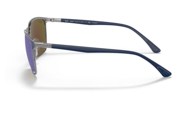 Image of Ray-Ban RB3686 Sunglasses, Blue On Gunmetal Frame, Mirror Blue Lens, Polarized, 57, RB3686-92044L-57