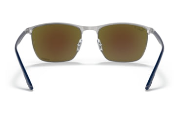 Image of Ray-Ban RB3686 Sunglasses, Blue On Gunmetal Frame, Mirror Blue Lens, Polarized, 57, RB3686-92044L-57